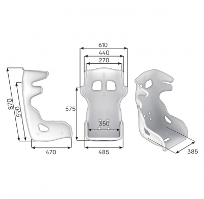 ASIENTO RACING OMP HTE EVO S VTR FIA 8855-2021 NEGRO