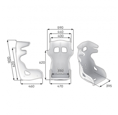 ASIENTO RACING OMP HTE EVO2 FIBRA DE VIDRIO FIA 8855-2021 NEGRO