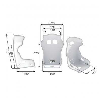 ASIENTO RACING OMP HTC EVO CARBONO - FIA 8855-2021 NEGRO