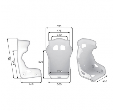 ASIENTO RACING OMP HTC ONE FIA 8862-2009 NEGRO TALLA M