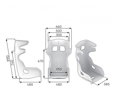 ASIENTO RACING OMP HTE-ONE E XL FIA 8862-2009 NEGRO