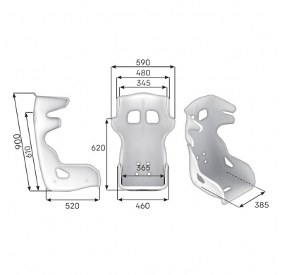 ASIENTO RACING OMP OMP HTE ONE LITE FIA 8862-2009 NEGRO