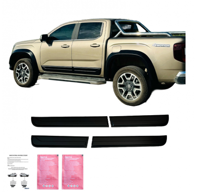 Revestimiento de carrocería Oneway apto para Volkswagen Amarok MK2 2022- - Negro mate