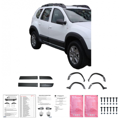 Kit de carrocería completo Oneway compatible con Dacia Duster I 2010-2017 - Negro mate