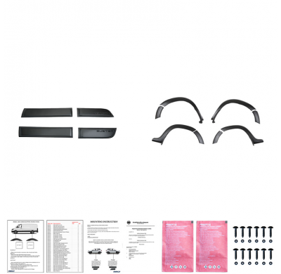 Kit de carrocería completo Oneway compatible con Dacia Duster I 2010-2017 - Negro mate