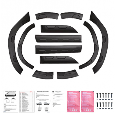 Kit de carrocería completo Oneway compatible con Dacia Duster II 2018-2024 (Offroad) - Negro mate