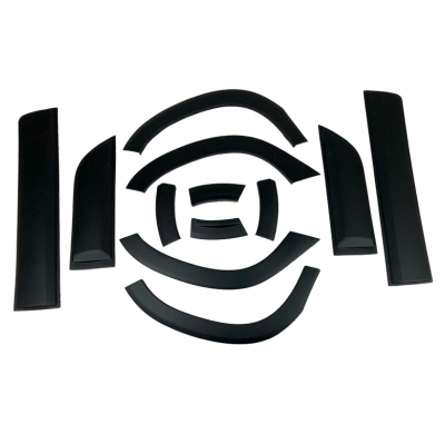 Kit de carrocería completo Oneway compatible con Dacia Duster II 2018-2024 (sin marcado Duster) - Negro mate