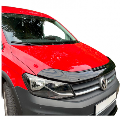 Protector de capó Oneway apto para Volkswagen Caddy MK4 2015-2020 - Negro brillante
