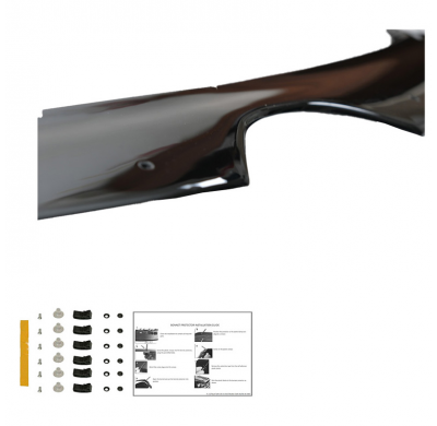 Protector de capó Oneway apto para Renault Clio D 2012-2019 - Negro brillante