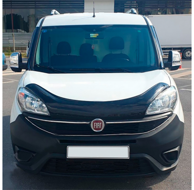 Protector de capó Oneway apto para Fiat Doblo 2.ª generación Facelift 2015-2020 - Negro brillante
