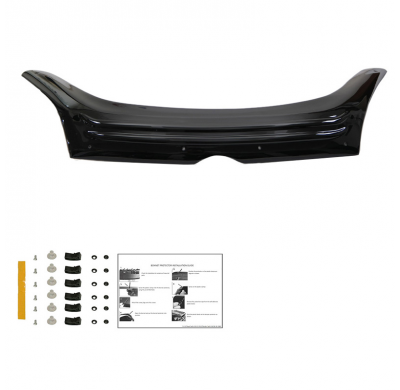 Protector de capó Oneway apto para Fiat Doblo 2.ª generación Facelift 2015-2020 - Negro brillante