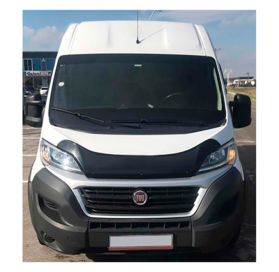 Protector de capó Oneway apto para Fiat Ducato 4.ª generación 2014- y Peugeot Boxer 2014- - Negro brillante
