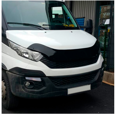 Protector de capó Oneway apto para Iveco Daily 3.ª generación 2014- - Negro brillante