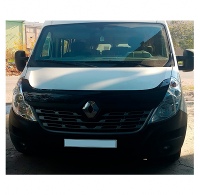 Protector de capó Oneway apto para Renault Master 3.ª generación Facelift 2014-2018 - Negro brillante