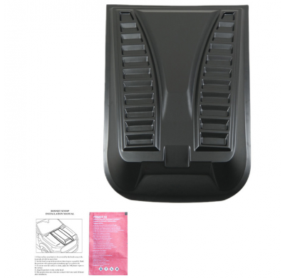 Toma de aire de capó unidireccional compatible con Nissan Navara NP300 (D23) 2014-2021 - Versión 3 - Negro mate