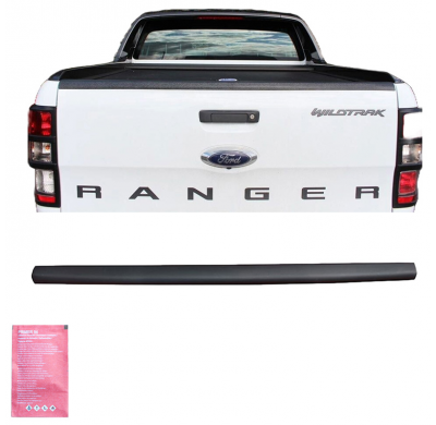 Tapa de portón trasero Oneway apta para Ford Ranger T6/T7/T8 2012-2022 - Negro mate