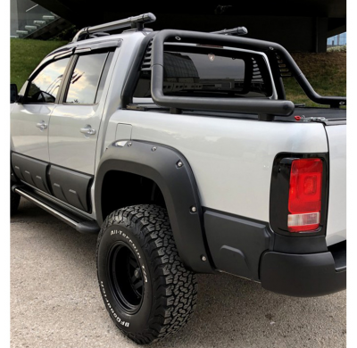 Pasos de rueda Oneway aptos para Volkswagen Amarok MK1 2010-2016 - Negro mate