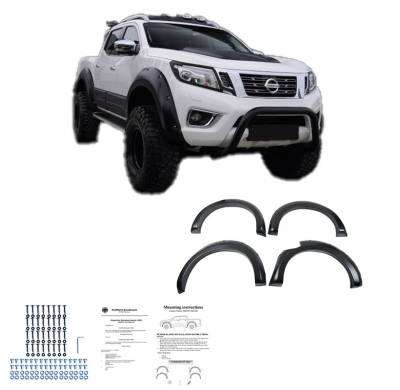 Pasos de rueda Oneway aptos para Nissan Navara NP300 (D23) 2014-2017 - Negro mate