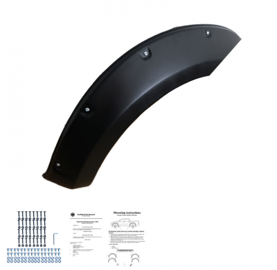 Pasos de rueda Oneway aptos para Nissan Navara NP300 (D23) 2014-2017 - Negro mate