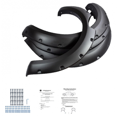 Pasos de rueda Oneway aptos para Isuzu D-Max II 2012-2019 - Negro mate