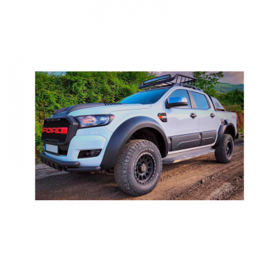 Pasos de rueda Oneway aptos para Ford Ranger T6/T7/T8 2012-2022 (Jumbo) - Negro mate