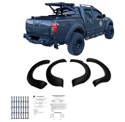 Pasos de rueda Oneway aptos para Nissan Navara D40 2005-2010 - Negro mate