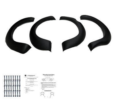 Pasos de rueda Oneway aptos para Nissan Navara D40 2005-2010 - Negro mate