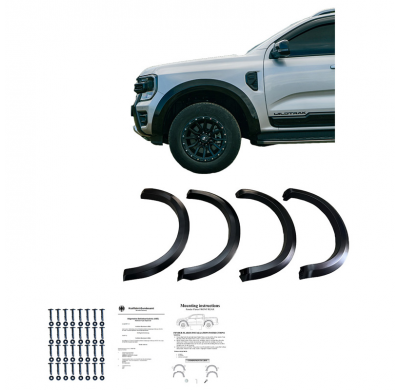 Pasos de rueda Oneway aptos para Ford Ranger T9 2022- - Negro mate