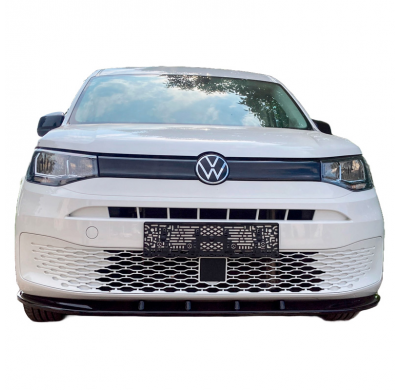 Spoiler delantero Oneway apto para Volkswagen Caddy MK5 2020- - Versión 2 - Negro brillante