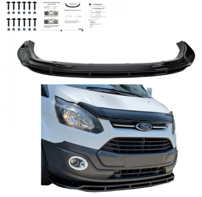 Spoiler delantero Oneway apto para Ford Transit Custom MK1 2012-2018 - Negro brillante