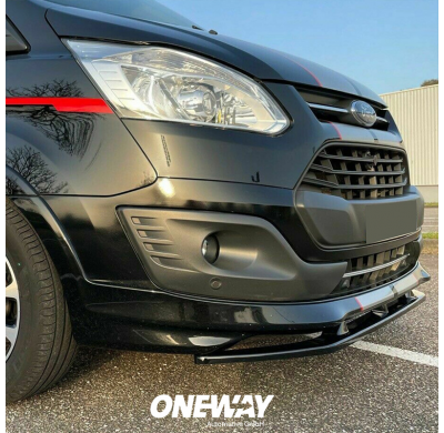 Spoiler delantero Oneway apto para Ford Transit Custom MK1 Sportline 2012-2023 - Negro brillante