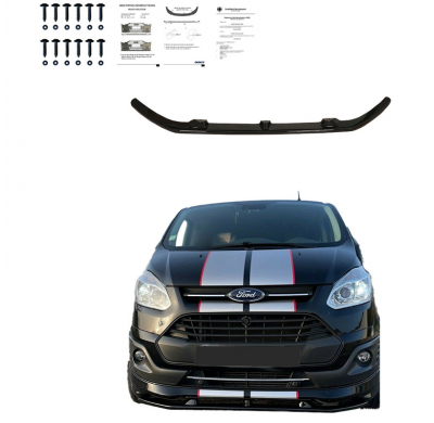 Spoiler delantero Oneway apto para Ford Transit Custom MK1 Sportline 2012-2023 - Negro brillante