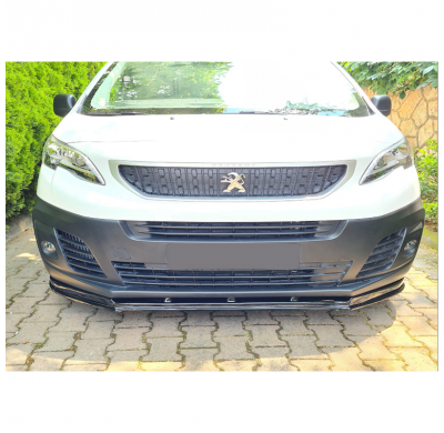 Spoiler delantero Oneway apto para Peugeot Expert 3.ª generación 2016- - Negro brillante