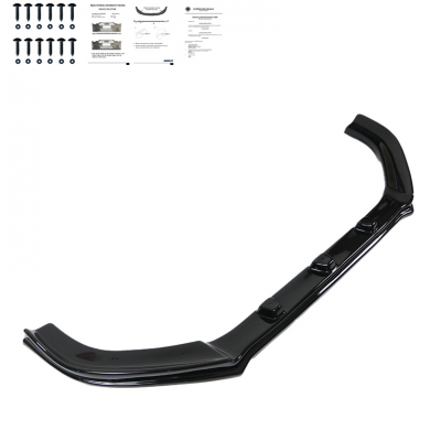 Spoiler delantero Oneway apto para Peugeot Expert 3.ª generación 2016- - Negro brillante