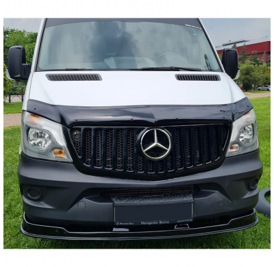 Spoiler delantero Oneway apto para Mercedes Sprinter W906 Facelift 2014-2018 - Negro brillante