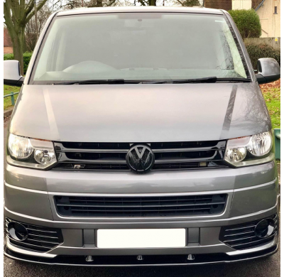 Spoiler delantero Oneway apto para Volkswagen Transporter T5.1 Sportline 2010-2015 - Negro brillante