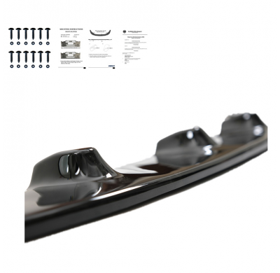 Spoiler delantero Oneway apto para Volkswagen Transporter T5.1 Sportline 2010-2015 - Negro brillante
