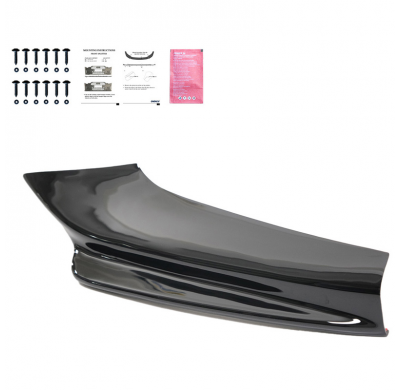 Spoiler delantero Oneway apto para BMW Serie 5 F10/F11 M-Pack 2011-2016 con aletas - Negro brillante