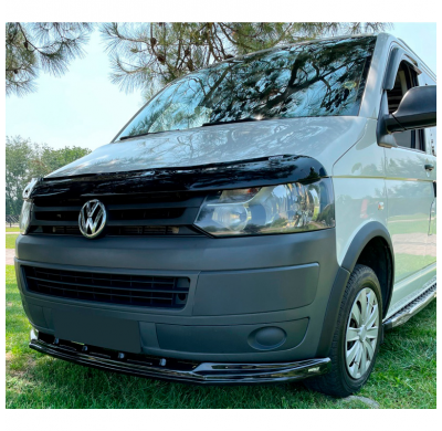 Spoiler delantero Oneway apto para Volkswagen Transporter T5.1 2010-2015 - Negro brillante