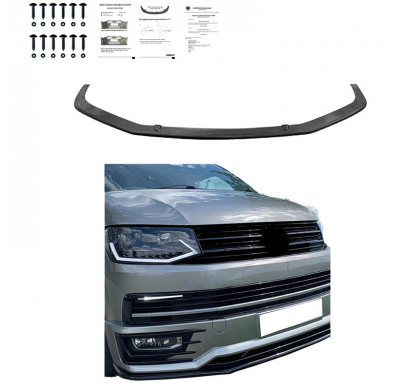 Spoiler delantero Oneway apto para Volkswagen Transporter T6 Sportline 2015-2019 - Negro brillante