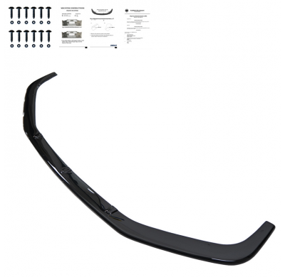 Spoiler delantero Oneway apto para Volkswagen Transporter T6 Sportline 2015-2019 - Negro brillante
