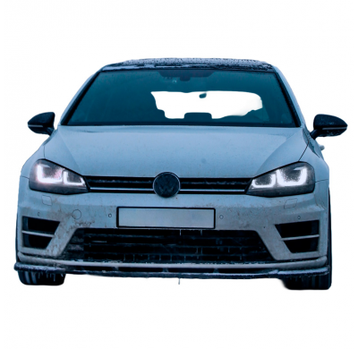 Spoiler delantero Oneway apto para Volkswagen Golf VII HB/Variant R/R Line 2013-2016 - Versión 2 - Negro brillante