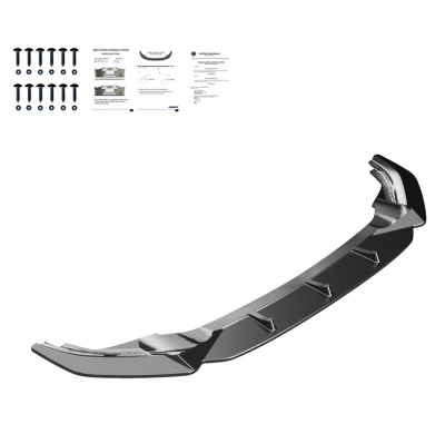 Spoiler delantero Oneway apto para Volkswagen Golf VII HB/Variant R/R Line 2013-2016 - Versión 2 - Negro brillante