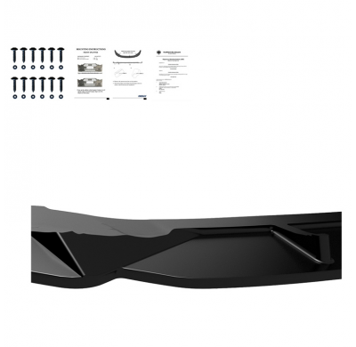 Spoiler delantero Oneway apto para Volkswagen Golf VII HB/Variant R/R Line 2013-2016 - Versión 2 - Negro brillante