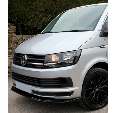 Spoiler delantero Oneway apto para Volkswagen Transporter T6 2015-2019 - Negro brillante