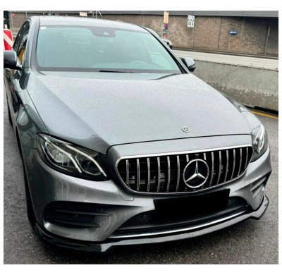 Spoiler delantero Oneway apto para Mercedes Clase E W213 Coupé (C238) AMG-Line 2017-2020 - Negro brillante