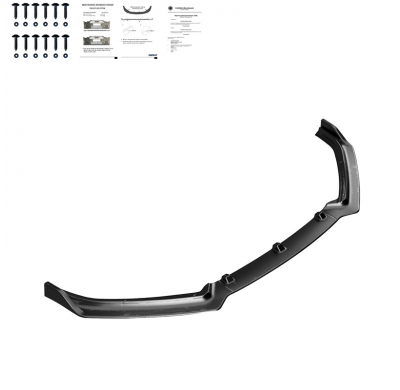 Spoiler delantero Oneway apto para Volkswagen Polo 6R/6C 2009-2017 excepto GTi/GT/WRC - Negro brillante