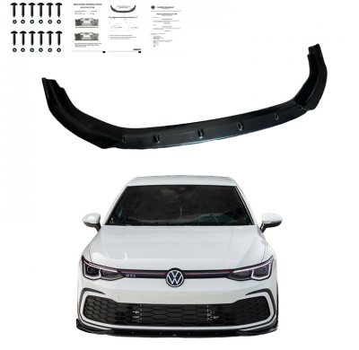 Spoiler delantero Oneway apto para Volkswagen Golf VIII HB/Variant GTI/GTE/R Line 2020- - Negro brillante