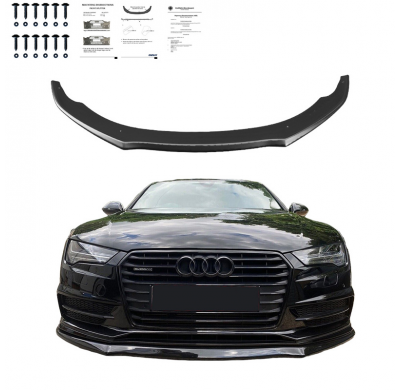 Spoiler delantero Oneway apto para Audi A7 S-Line/S7 C7 Facelift 2014-2017 - Negro brillante