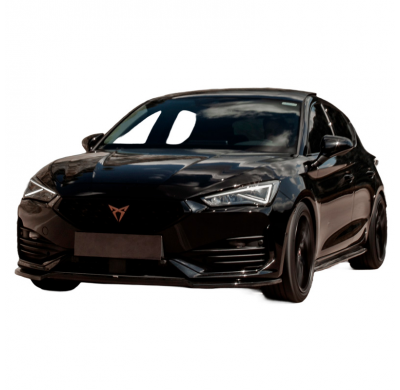 Spoiler delantero Oneway apto para Cupra Leon HB/ST 2020- - Versión 3 - Negro brillo
